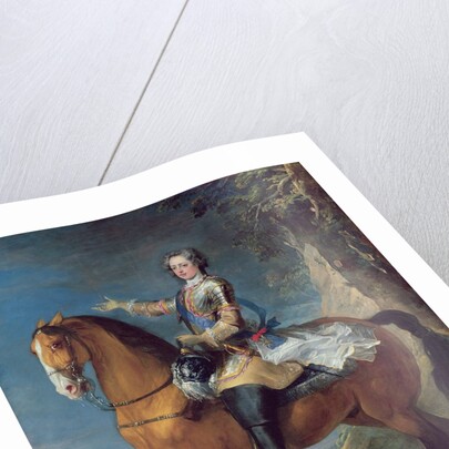 Equestrian Portrait of Louis XV at the age of thirteen, 1723 by C. & Van Loo J. B. Parrocel