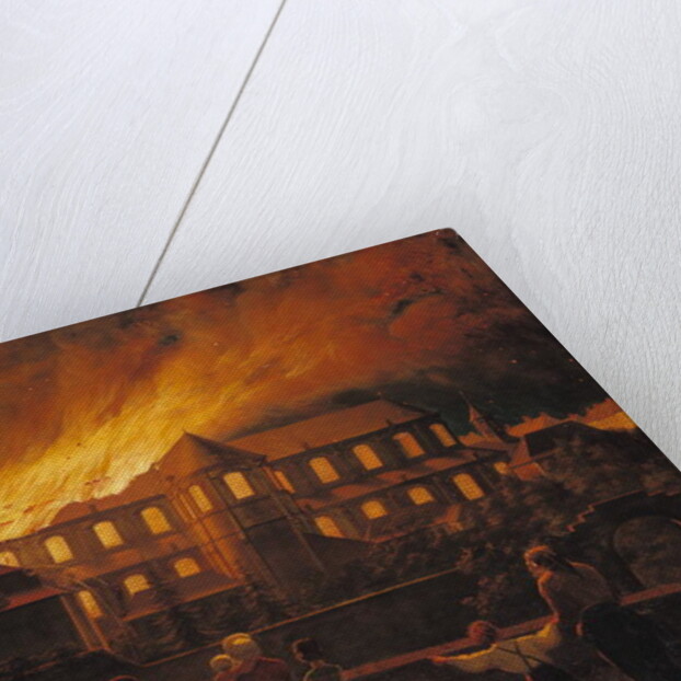 Fire at Cambrai Cathedral, 9th September 1859 by Abel Berger