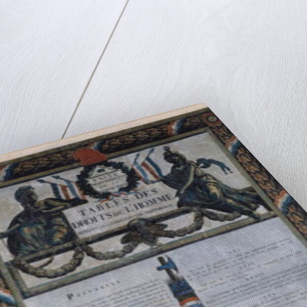 Table of the Declaration of the Rights of Man and the Citizen by French School