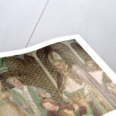 Queen Theodolinda and Pope Gregory the Great Exchanging Gifts, 1444 by Zavattari Family