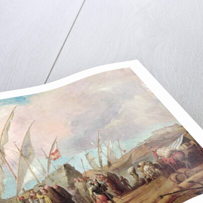 Departure of Christopher Columbus from Palos by Spanish School