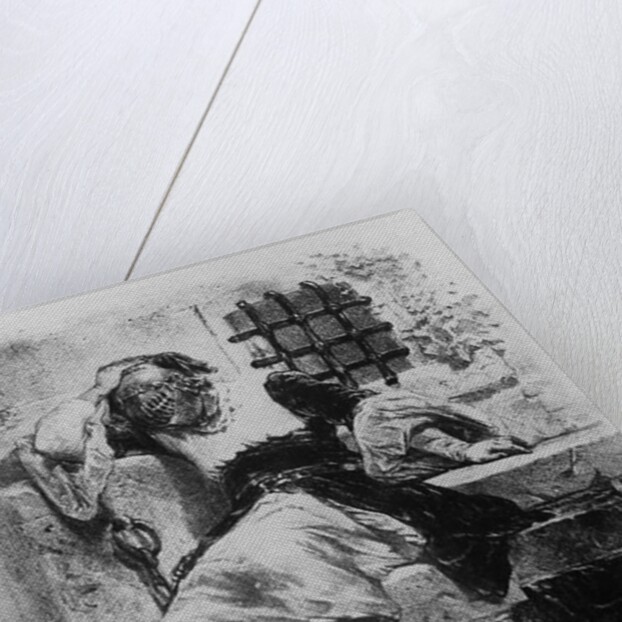 The Man in the Iron Mask in his Prison by Celestin Francois Nanteuil