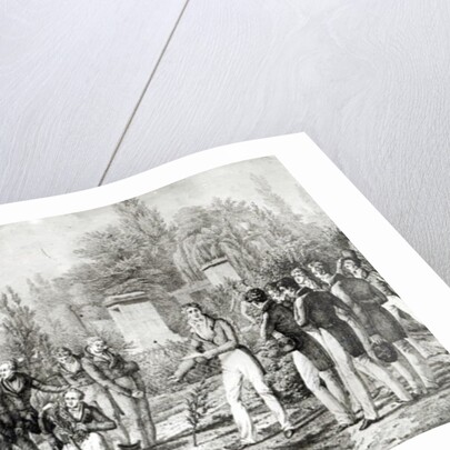 Students from the Ecole Polytechnique at the tomb of Gaspard Monge, September 1818 by Hippolyte Lecomte