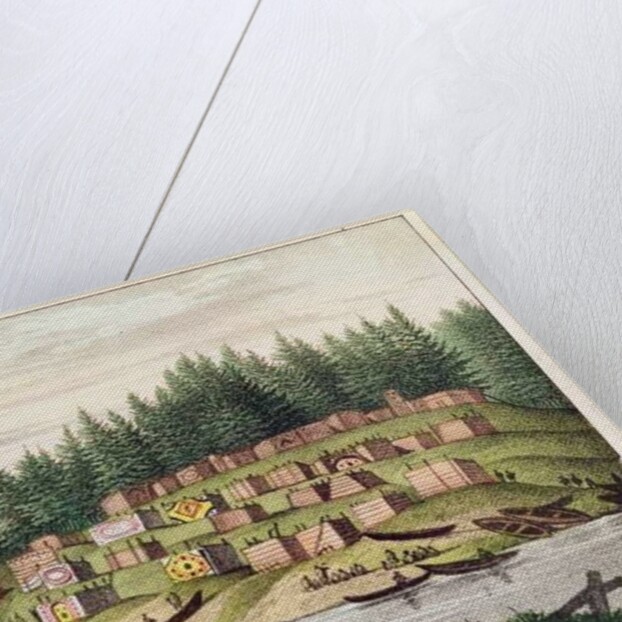 Indian Encampment on Quadra Island, Vancouver Islands by German School