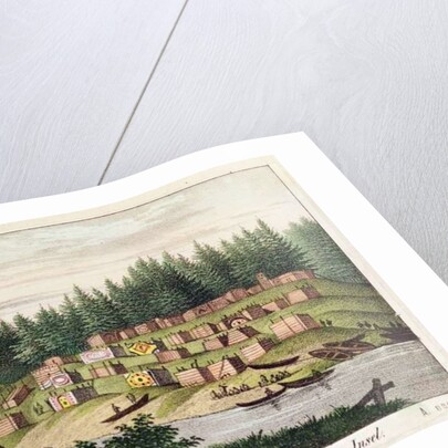 Indian Encampment on Quadra Island, Vancouver Islands by German School