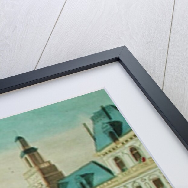 Fireworks in front of the Hotel de Ville in Paris celebrating the Peace of Versailles, 1783 by French School