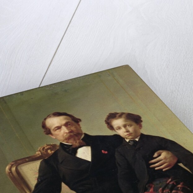 Portrait of the Emperor Louis-Napoleon Bonaparte and his son, Prince Napoleon Eugene Louis Jean Joseph Bonaparte by French School