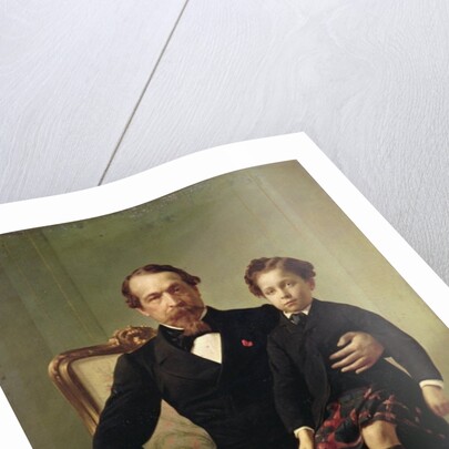 Portrait of the Emperor Louis-Napoleon Bonaparte and his son, Prince Napoleon Eugene Louis Jean Joseph Bonaparte by French School
