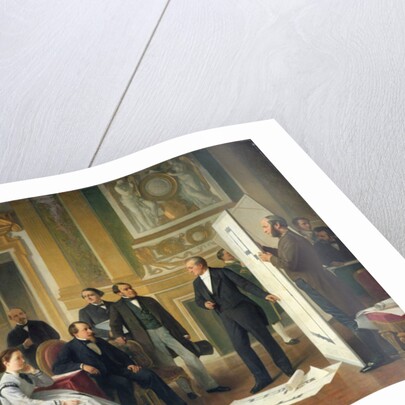 Louis Visconti Presenting the New Plans for the Louvre to Napoleon III 1853 by Jean Baptiste Ange Tissier