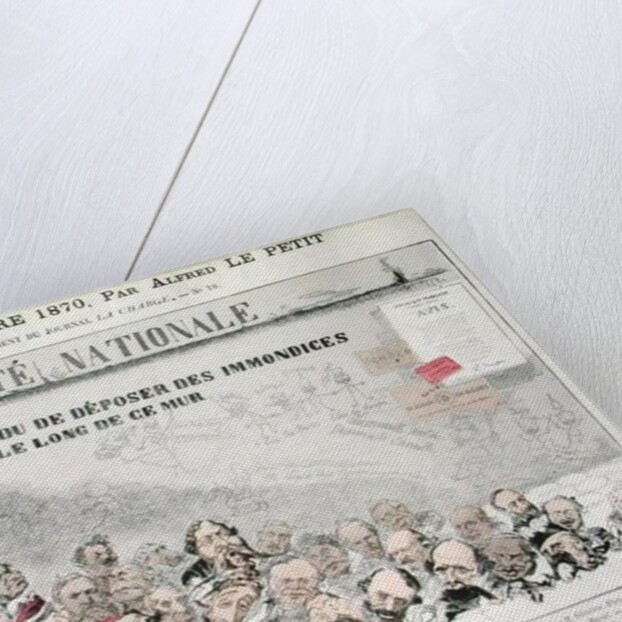 Defense de deposer des immondices le long de ce mur, caricature of Second Empire politicians by Alfred Le Petit