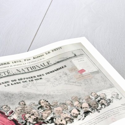 Defense de deposer des immondices le long de ce mur, caricature of Second Empire politicians by Alfred Le Petit