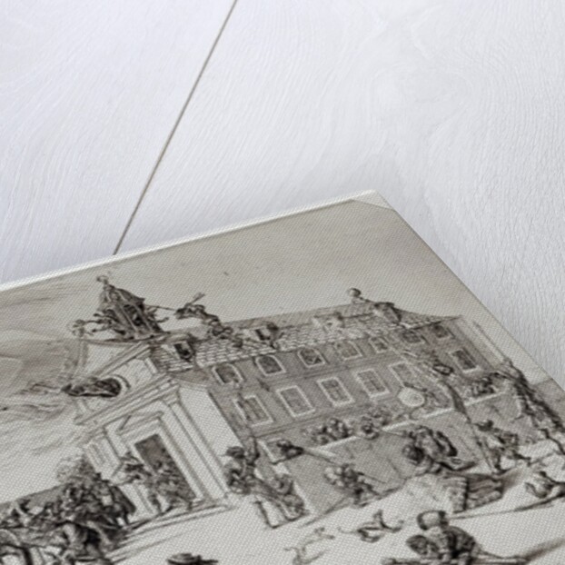 Fire at the Temple of Charenton, c.1685 by French School