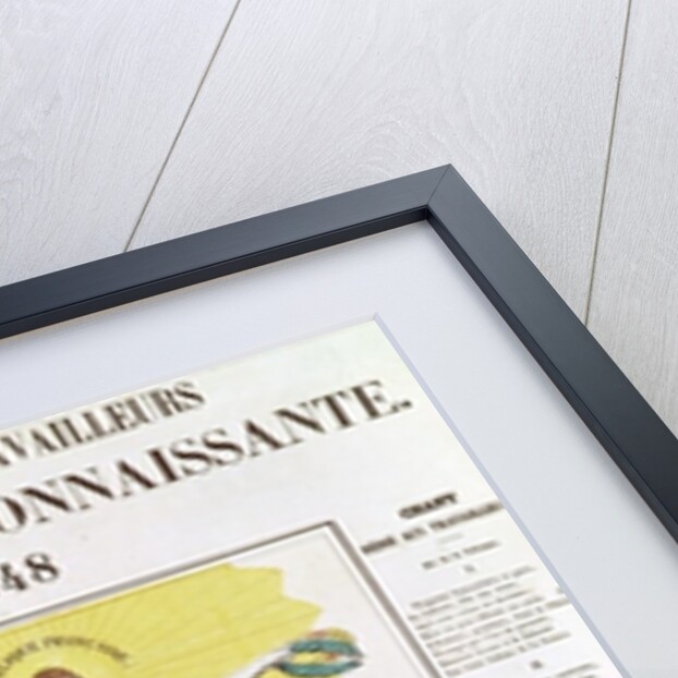 Illustrated lyric sheet for a song dedicated to the workers, 1848 by French School