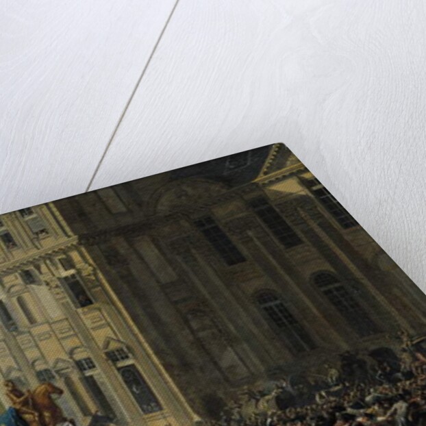 Transporting the Statue of Henri IV in Front of the Flora Pavilion of the Louvre, 1818 by Adolphe Roehn