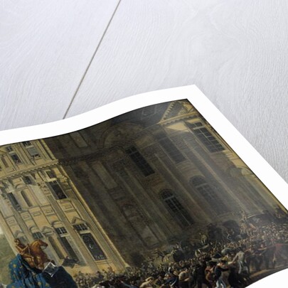 Transporting the Statue of Henri IV in Front of the Flora Pavilion of the Louvre, 1818 by Adolphe Roehn