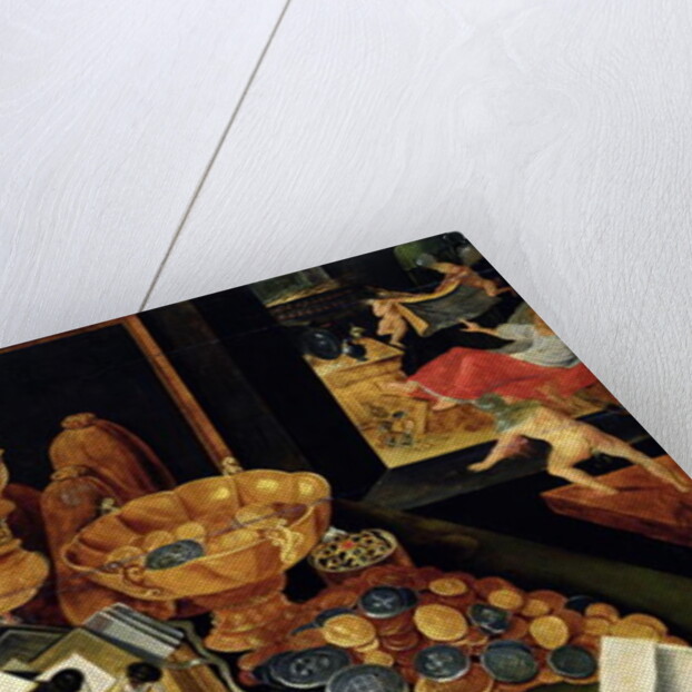 The Miser's Treasure by Flemish School