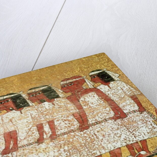 Cortege pulling the King's catafalque by Egyptian 18th Dynasty