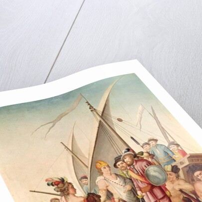 The Arrival of Hernando Cortes in Mexico by Spanish School
