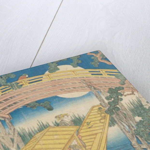 Fan Bridge by Moonlight by Yashima Gakutei