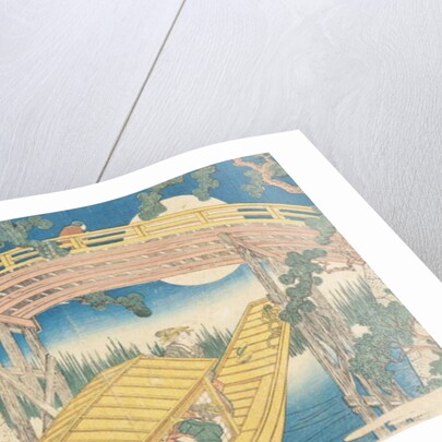 Fan Bridge by Moonlight by Yashima Gakutei