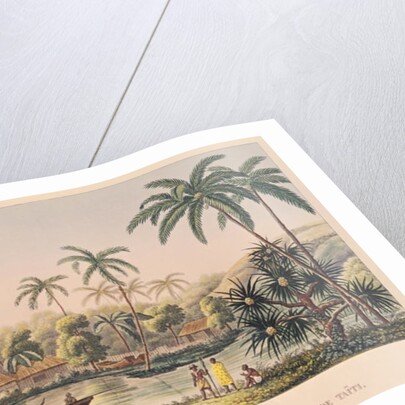 Village of Matavae, Tahiti, 19th century by French School