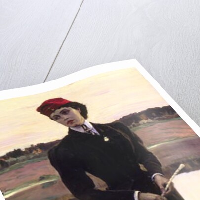 Portrait of Olga Nesterova or, Woman in a Riding Habit, 1906 by Mikhail Vasilievich Nesterov