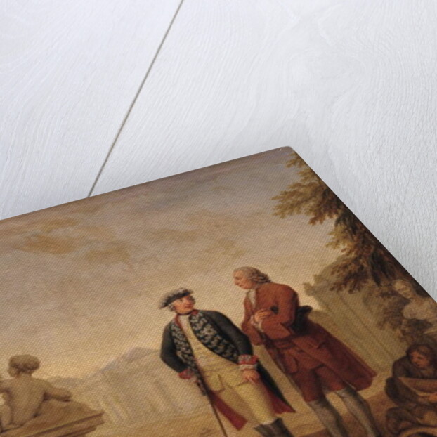 King Frederick II of Prussia and the Marquis of Argens inspecting the construction of Sanssouci in Potsdam by Johann Christoph Frisch