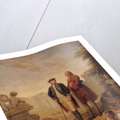 King Frederick II of Prussia and the Marquis of Argens inspecting the construction of Sanssouci in Potsdam by Johann Christoph Frisch