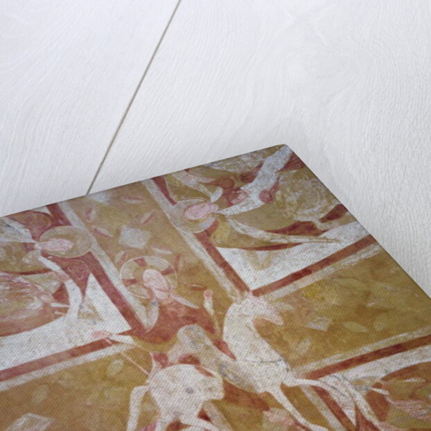 Christ on a white horse surrounded by angels by French School