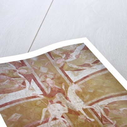 Christ on a white horse surrounded by angels by French School