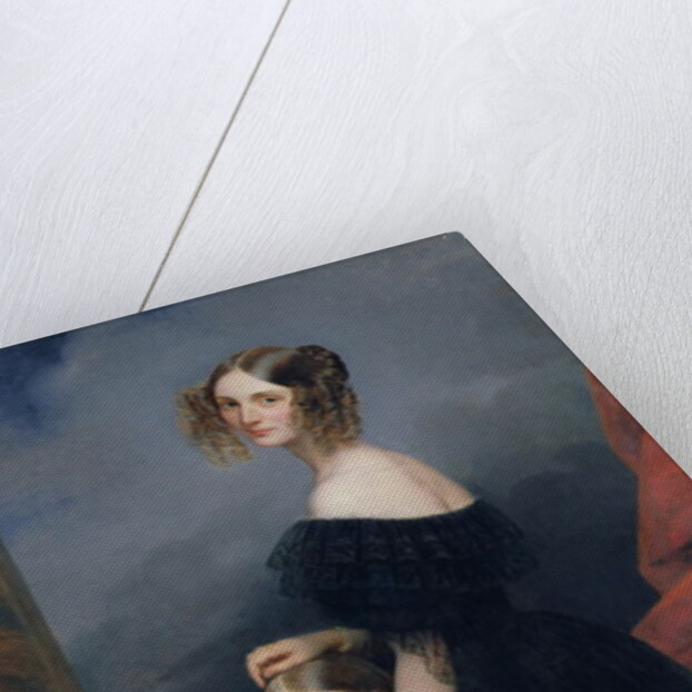 Portrait of Anne-Louise Alix de Montmorency, with her daughter, c.1840 by Claude-Marie Dubufe