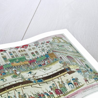 Tournament during which Henri II was injured by the Count of Montgomery and died ten days later, 30th June 1559 by Franz Hogenberg