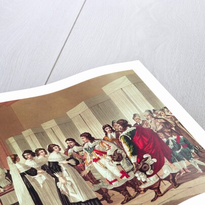 Meeting between Louis XIII and Marie-Louise Motier de la Fayette at l'Hotel-Dieu, Paris by Hippolyte Lecomte