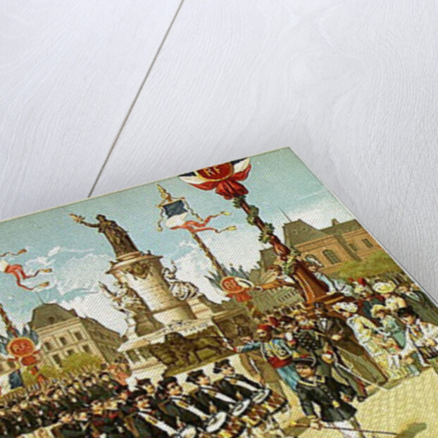 March-Past in the Place de la Republique, 14th July 1880 by French School