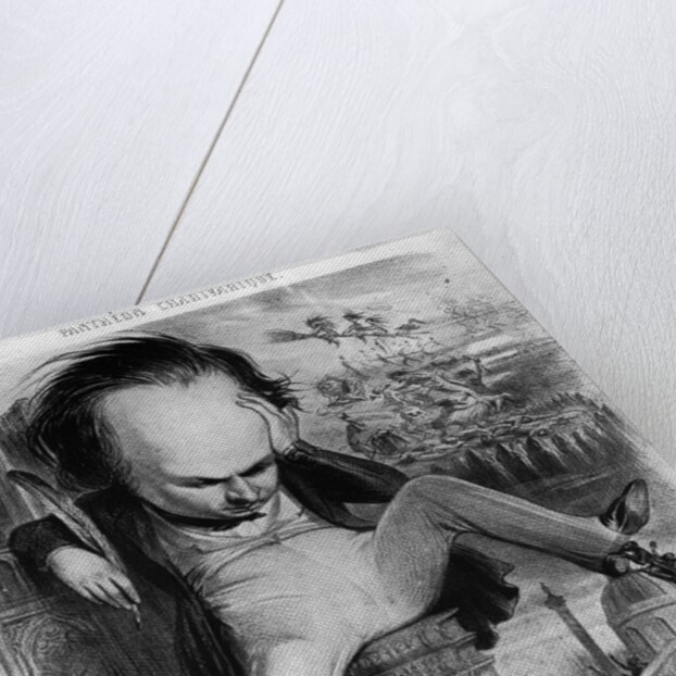 Caricature of Victor Hugo from 'Le Pantheon Charivarique', 19th century by Benjamin Roubaud