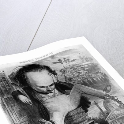 Caricature of Victor Hugo from 'Le Pantheon Charivarique', 19th century by Benjamin Roubaud