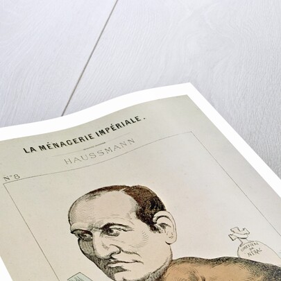 Caricature of Baron Georges Eugene Haussmann as a Beaver by French School