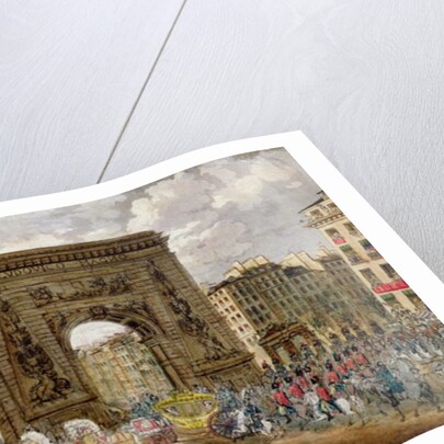 Procession of Pope Pius VII in Paris, 28th November 1804 by French School