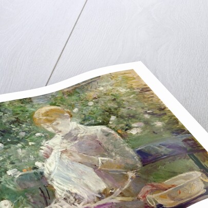 Pasie sewing in Bougival's Garden, 1881 by Berthe Morisot