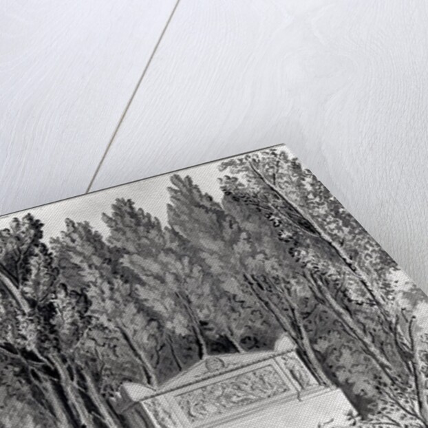 Jean-Jacques Rousseau's tomb at Ermenonville by Savigny Savigny