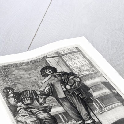 Courtier following the last royal edict in 1633 and his lacquey by Abraham Bosse