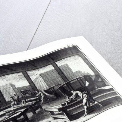 Joiner's workshop, making coaches and sedan chairs by French School