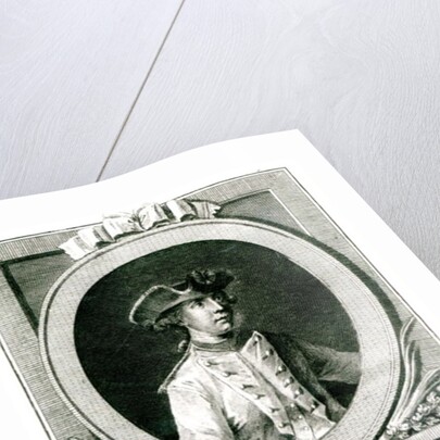 Portrait of Louis, chevalier d'Assas, and his death at Clostercamp in 1760 by the Younger Dupin