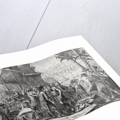 Trade between Mexican Indians and the French at the Port of Mississippi by French School