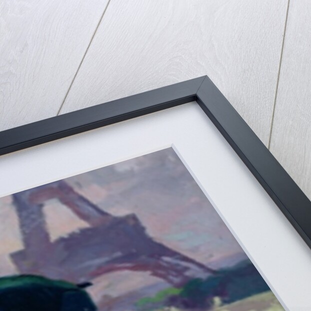 The Trocadero Gardens and the Rhinoceros by Jacquemart by Jules Ernest Renoux