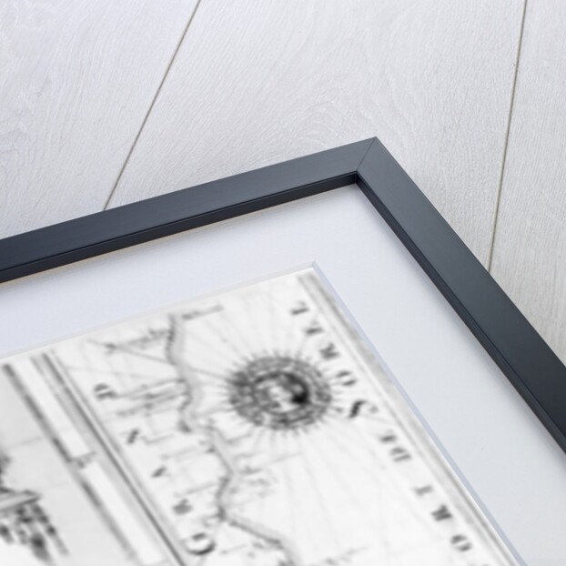 View of Quebec, cartouche of a map depicting St. Lawrence River from Sorel, 1699 by Jean Baptiste Louis Franquelin