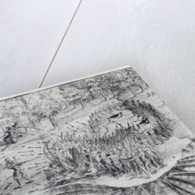 Fighting of Hurons by French School