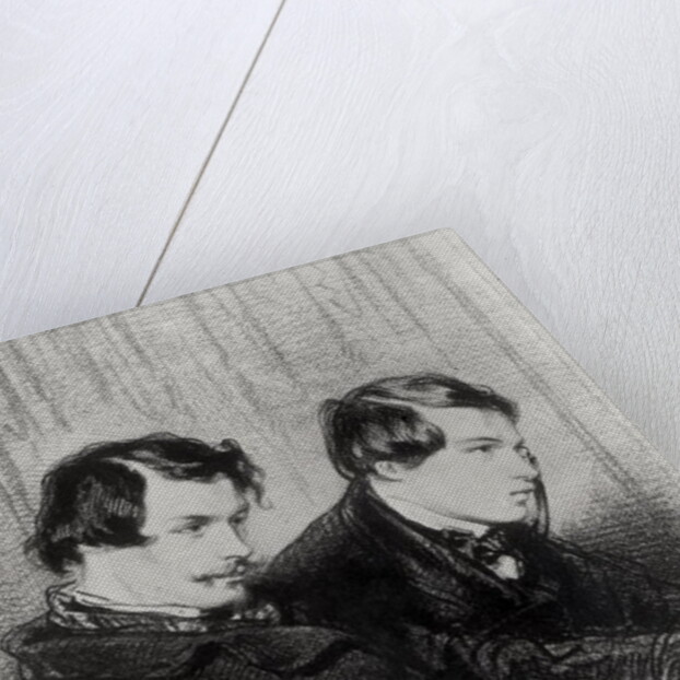 Edmond de Goncourt and Jules de Goncourt in a box at the theatre, 1853 by Paul Gavarni