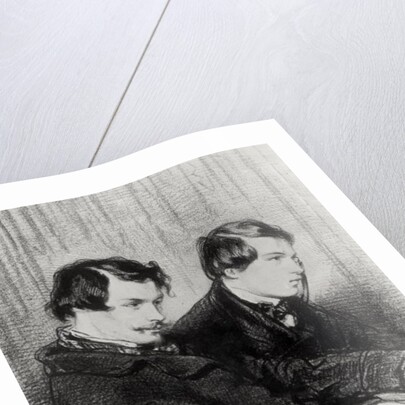 Edmond de Goncourt and Jules de Goncourt in a box at the theatre, 1853 by Paul Gavarni