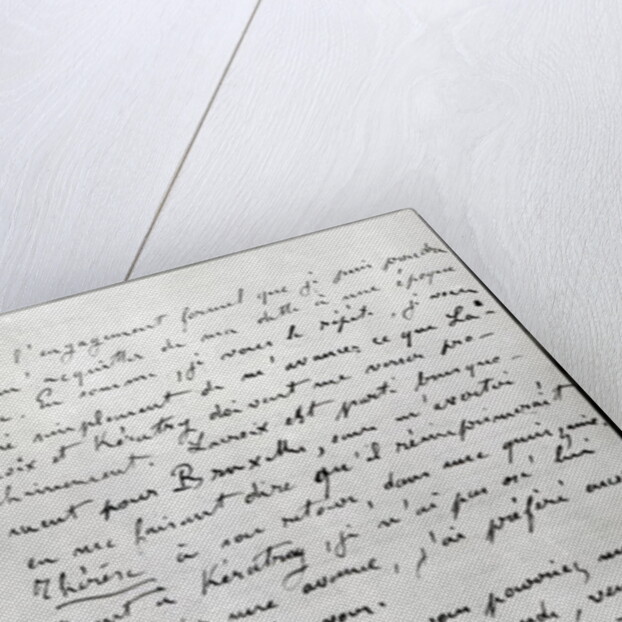 Letter from Zola to Edouard Manet 1868 by Emile Zola